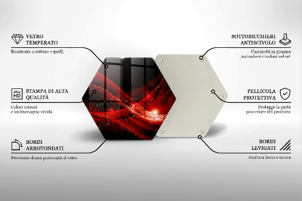 Tabla de cortar de vidrio Abstracción moderna
