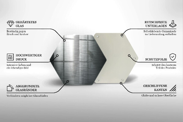 Tabla de cortar de vidrio Textura metálica