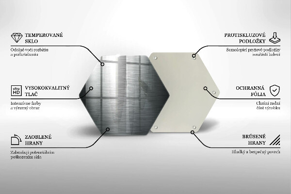 Tabla de cortar de vidrio Textura metálica