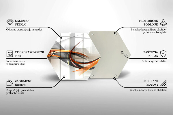 Tabla de cortar de vidrio Formas modernas
