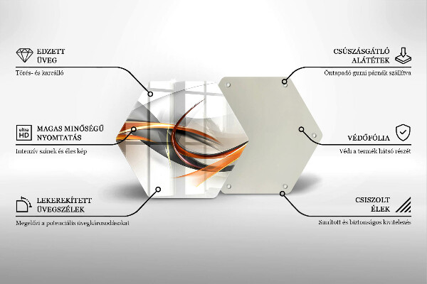 Tabla de cortar de vidrio Formas modernas
