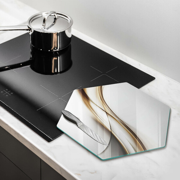 Tabla de cortar de vidrio Abstracción de líneas suaves