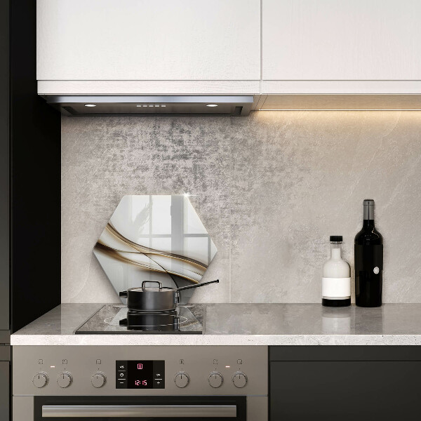 Tabla de cortar de vidrio Abstracción de líneas suaves