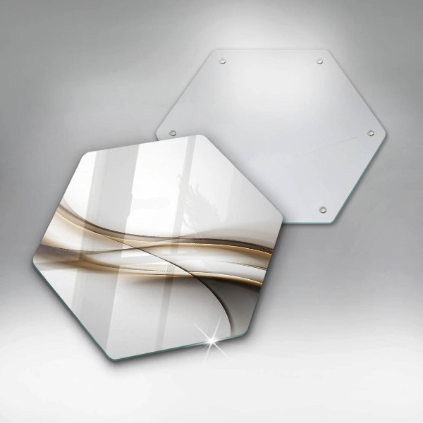 Tabla de cortar de vidrio Abstracción de líneas suaves