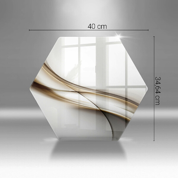 Tabla de cortar de vidrio Abstracción de líneas suaves