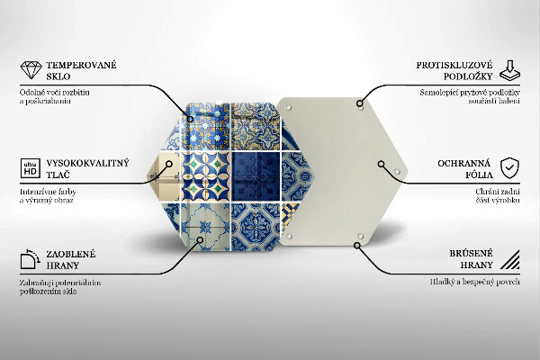 Tabla de cortar de vidrio Azulejos decorativos