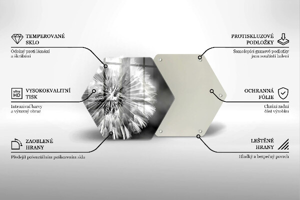 Tabla de cortar de vidrio Un delicado diente de león