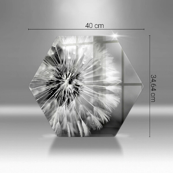 Tabla de cortar de vidrio Un delicado diente de león