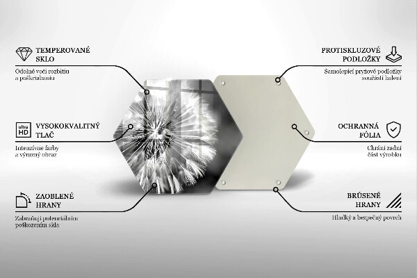 Tabla de cortar de vidrio Un delicado diente de león