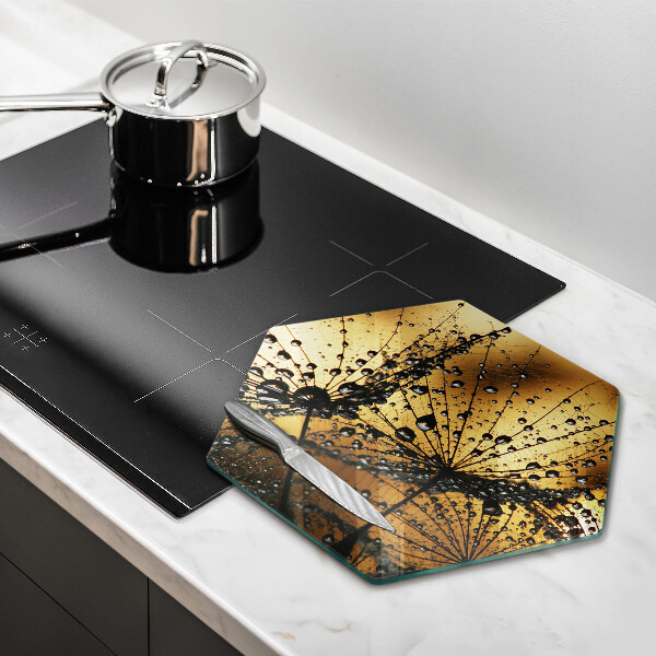 Tabla de cortar de vidrio Rocío y dientes de león