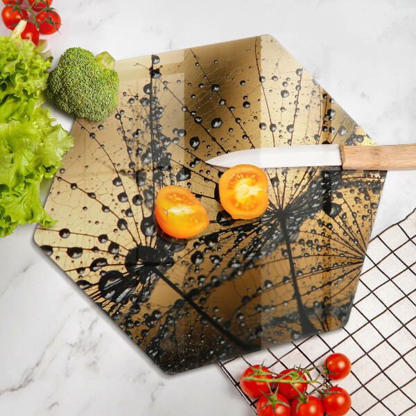 Tabla de cortar de vidrio Rocío y dientes de león