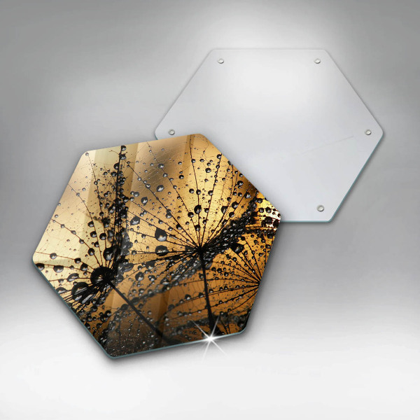 Tabla de cortar de vidrio Rocío y dientes de león