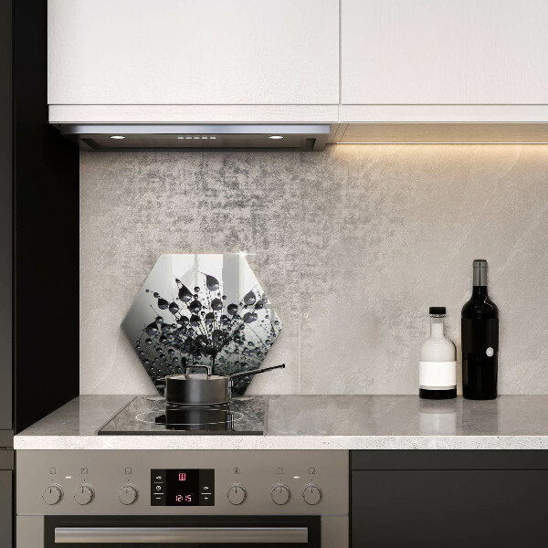 Tabla de cortar de vidrio Dientes de león y rocío