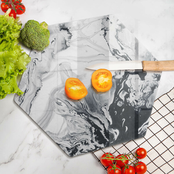 Tabla de cortar de vidrio Abstracción de tinta