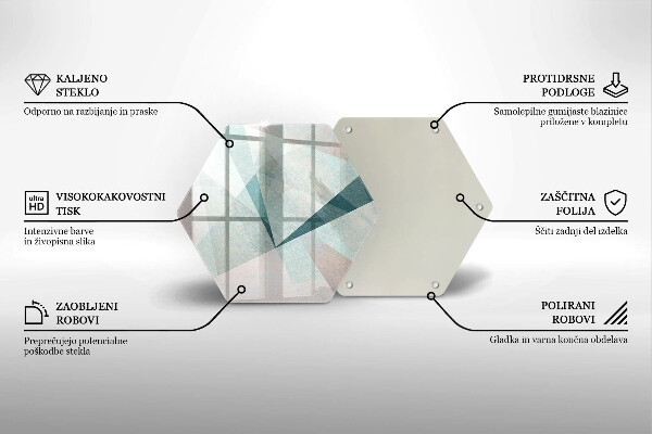 Tabla de cortar de vidrio Abstracción aguda