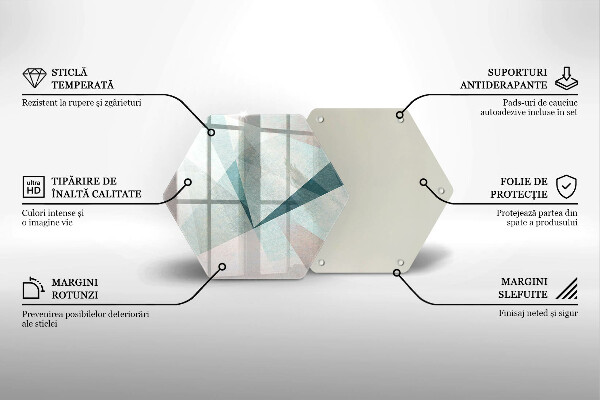 Tabla de cortar de vidrio Abstracción aguda