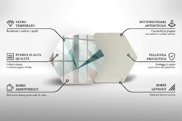 Tabla de cortar de vidrio Abstracción aguda