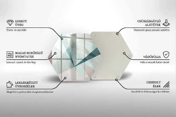 Tabla de cortar de vidrio Abstracción aguda