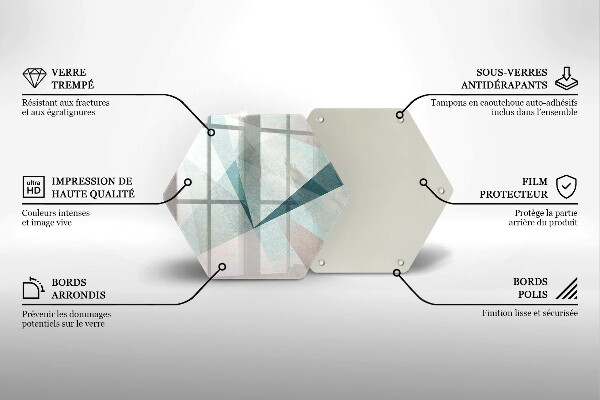Tabla de cortar de vidrio Abstracción aguda