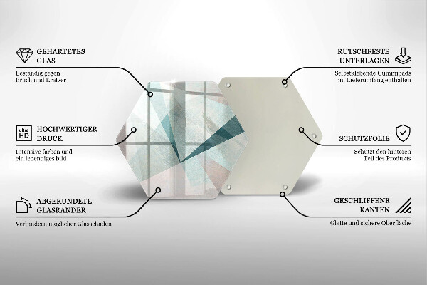 Tabla de cortar de vidrio Abstracción aguda