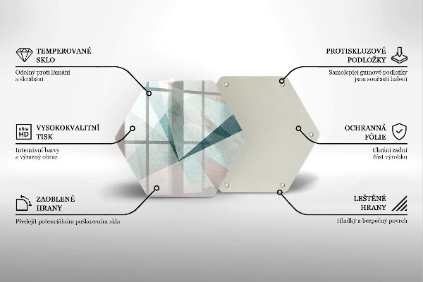 Tabla de cortar de vidrio Abstracción aguda