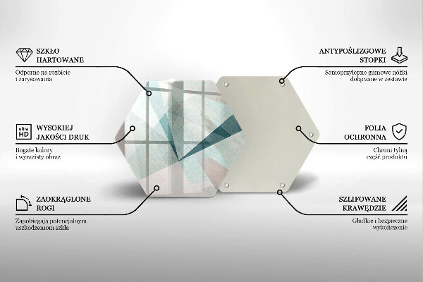 Tabla de cortar de vidrio Abstracción aguda