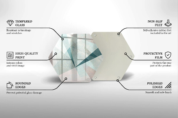Tabla de cortar de vidrio Abstracción aguda