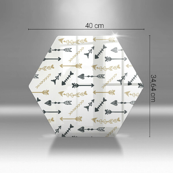 Tabla de cortar de vidrio Patrón de flechas boho