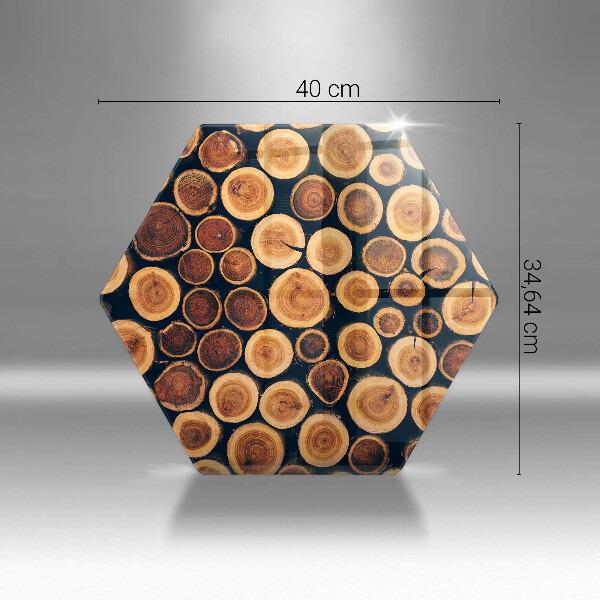 Tabla de cortar de vidrio Tocones de árboles de madera