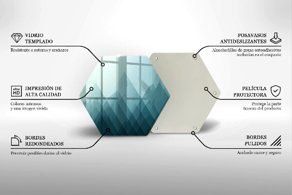 Tabla de cortar de vidrio Montañas abstractas