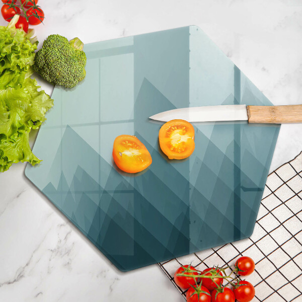 Tabla de cortar de vidrio Montañas abstractas