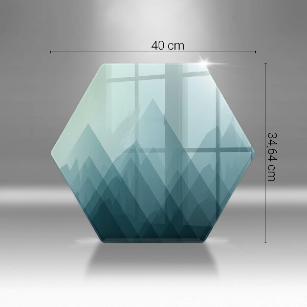 Tabla de cortar de vidrio Montañas abstractas