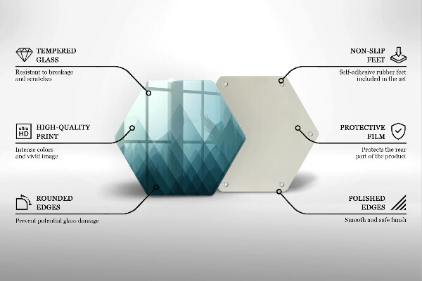 Tabla de cortar de vidrio Montañas abstractas