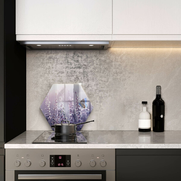 Tabla de cortar de vidrio Flores silvestres y mariposas