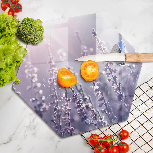 Tabla de cortar de vidrio Flores silvestres y mariposas