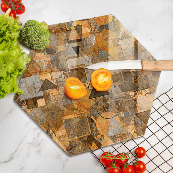 Tabla de cortar de vidrio Patrones sin fisuras de figuras geométricas