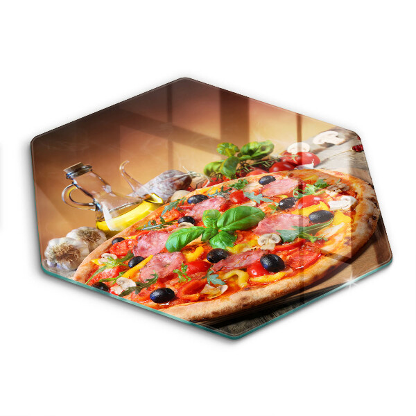 Tabla de cortar de vidrio Pizza italiana