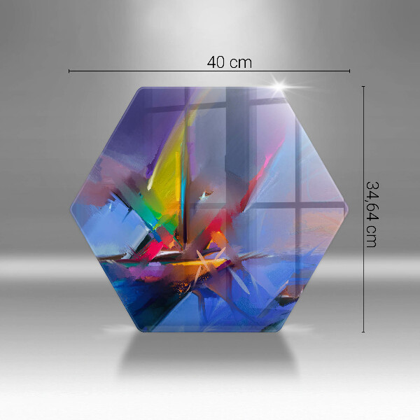 Tabla de cortar de vidrio Abstracción pintada