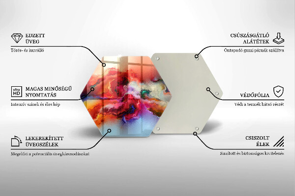 Tabla de cortar de vidrio Abstracción ahumada