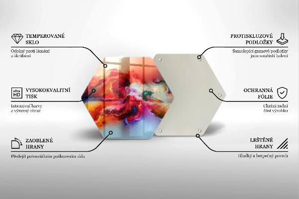 Tabla de cortar de vidrio Abstracción ahumada