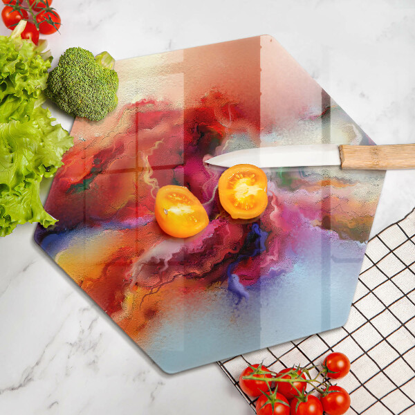 Tabla de cortar de vidrio Abstracción ahumada