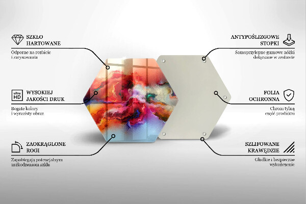 Tabla de cortar de vidrio Abstracción ahumada