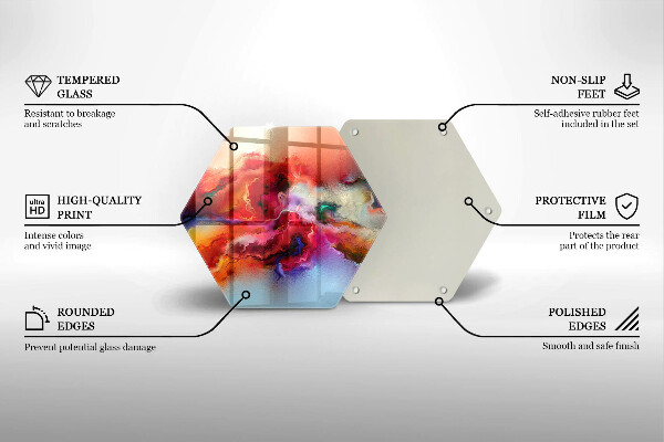 Tabla de cortar de vidrio Abstracción ahumada