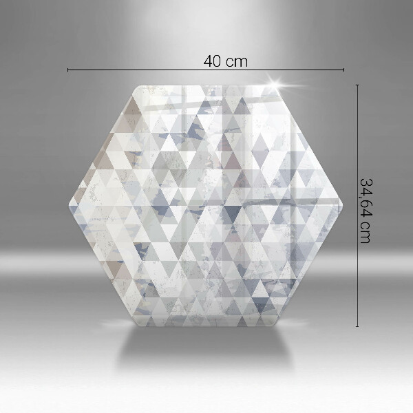 Tabla de cortar de vidrio Patrón de triángulos