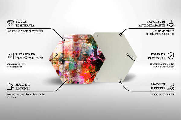 Tabla de cortar de vidrio Abstracción de pintura