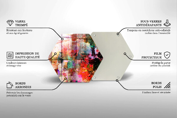 Tabla de cortar de vidrio Abstracción de pintura