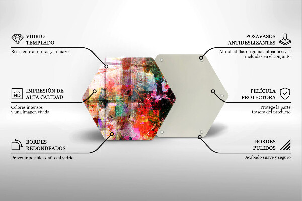 Tabla de cortar de vidrio Abstracción de pintura