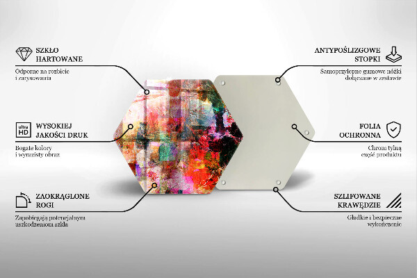 Tabla de cortar de vidrio Abstracción de pintura