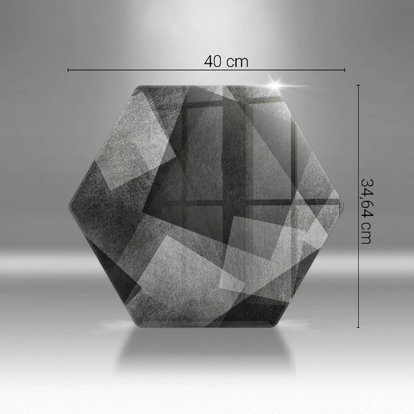 Tabla de cortar de vidrio Abstracción geométrica