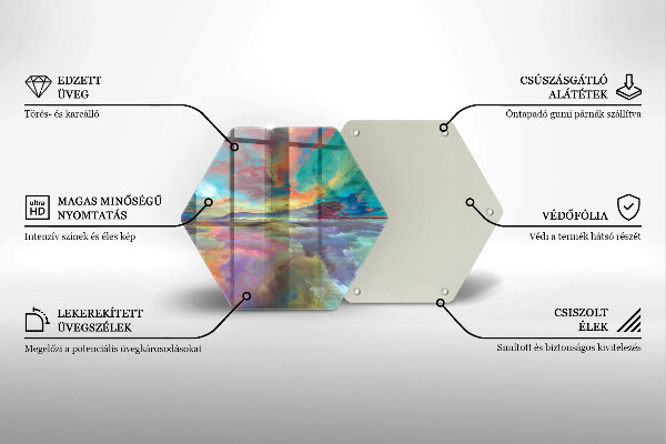 Tabla de cortar de vidrio Cielo colorido
